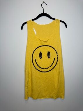 Yellow Smiley Face Tank Top